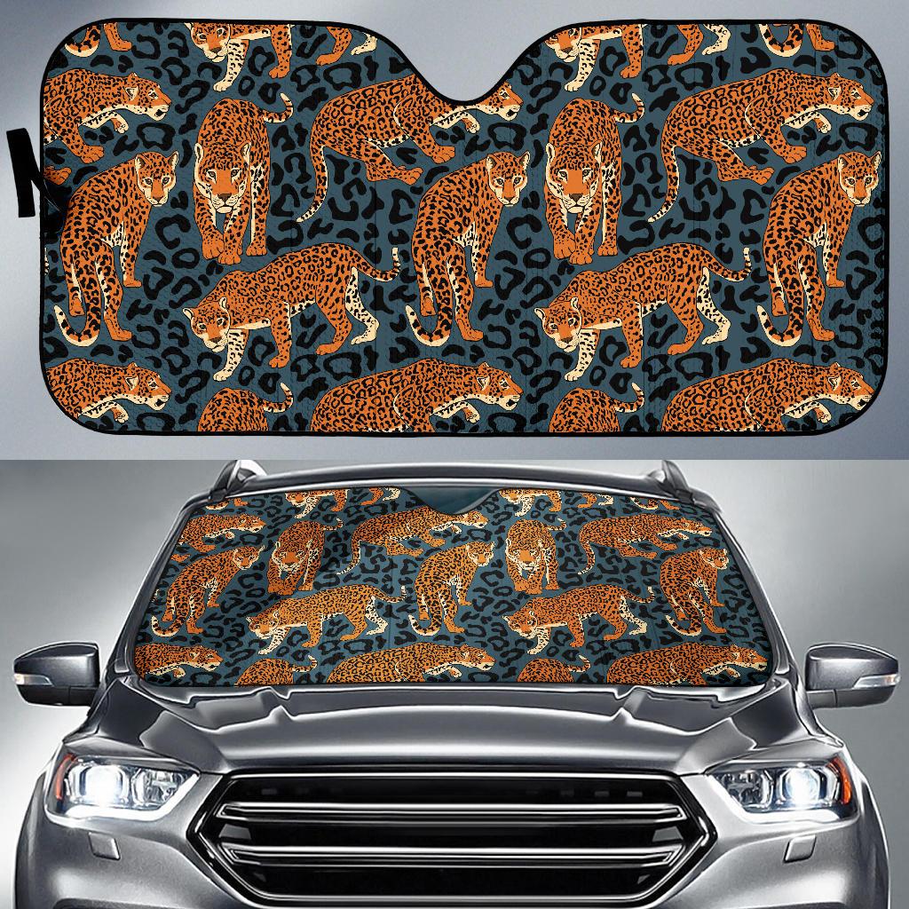 Jaguar Pattern Print Design 04 Car Sun Shades-JORJUNE.COM
