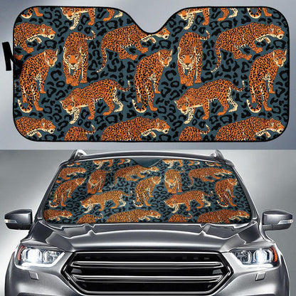 Jaguar Pattern Print Design 04 Car Sun Shades-JORJUNE.COM