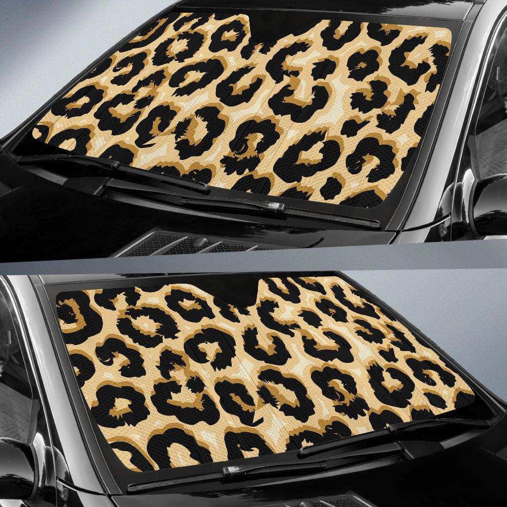 Jaguar Skin Pattern Print Design 02 Car Sun Shades-JORJUNE.COM