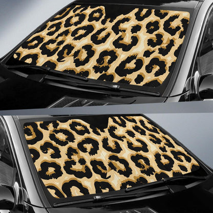 Jaguar Skin Pattern Print Design 02 Car Sun Shades-JORJUNE.COM