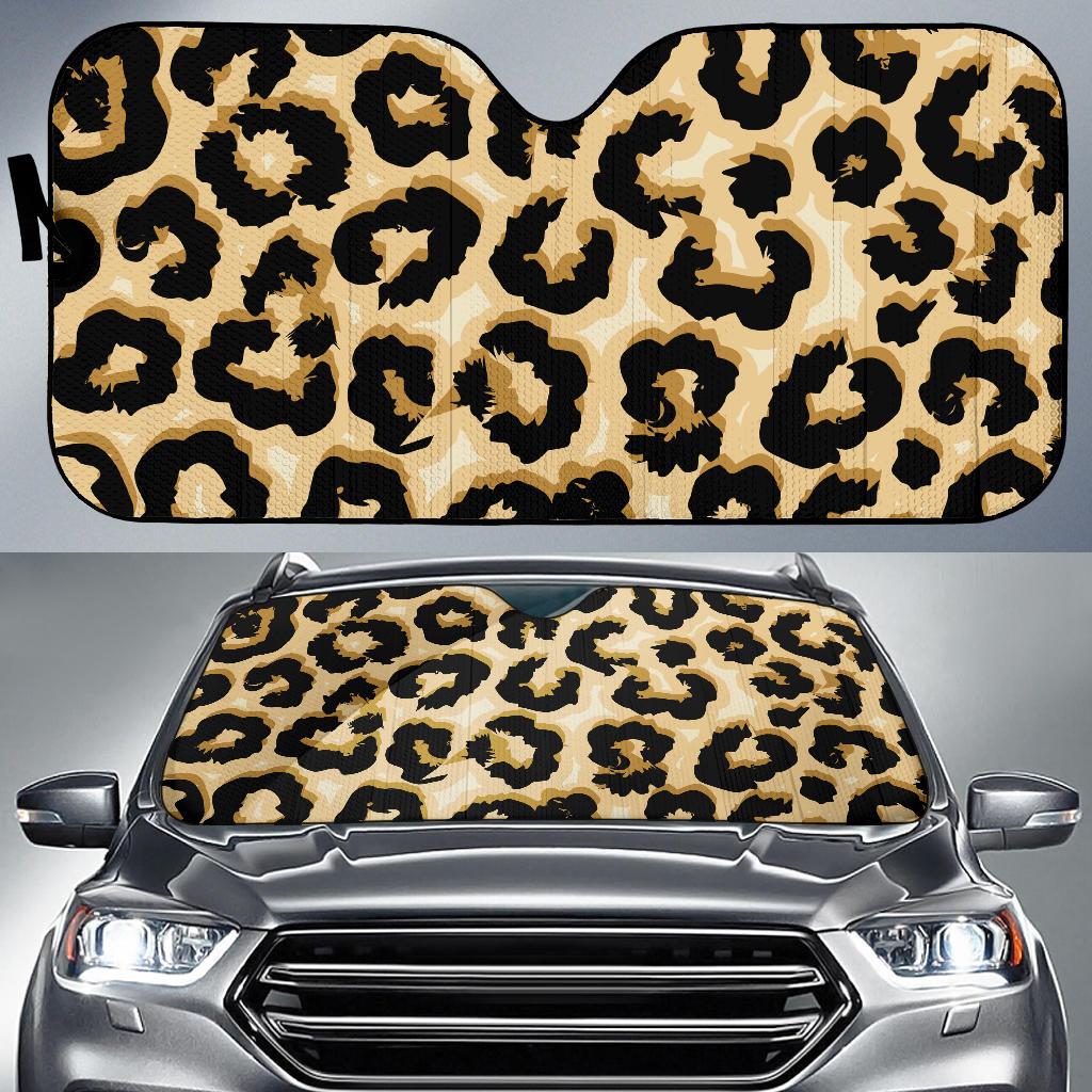 Jaguar Skin Pattern Print Design 02 Car Sun Shades-JORJUNE.COM