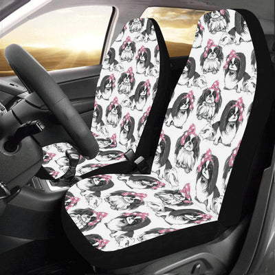 Japanese Chin Pattern Print Design 01 Car Seat Covers (Set of 2)-JORJUNE.COM