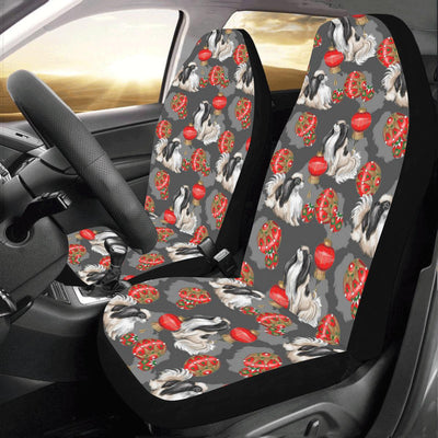 Japanese Chin Pattern Print Design 02 Car Seat Covers (Set of 2)-JORJUNE.COM