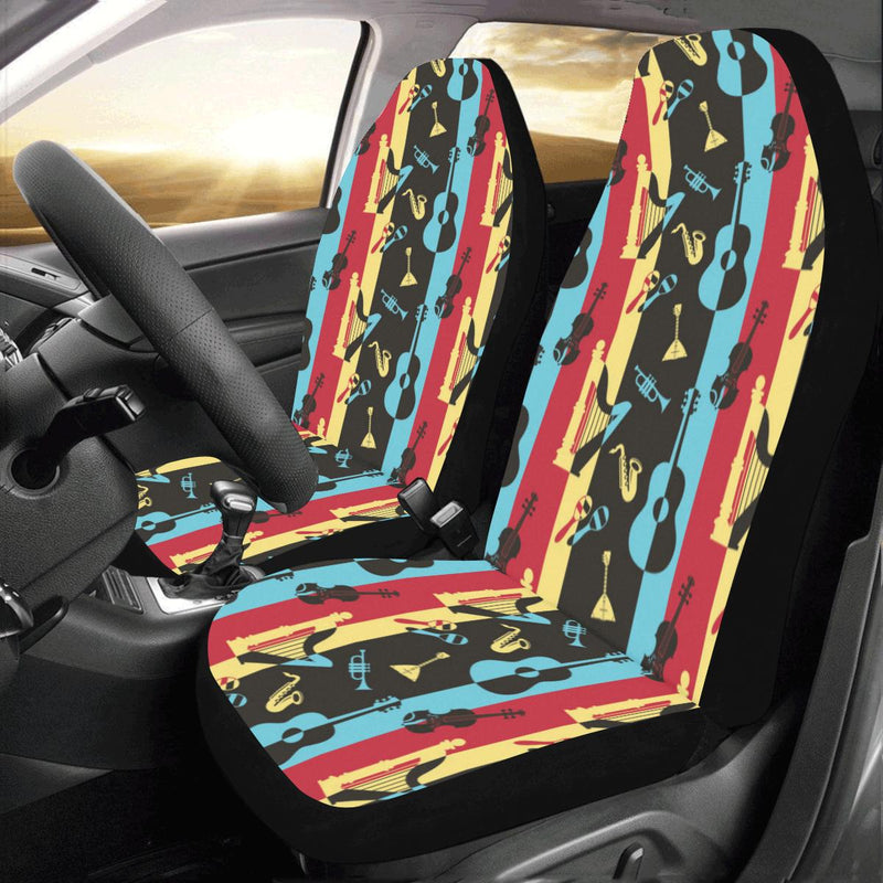 Jazz Pattern Print Design 02 Car Seat Covers (Set of 2)-JORJUNE.COM