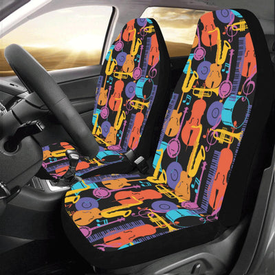 Jazz Pattern Print Design 03 Car Seat Covers (Set of 2)-JORJUNE.COM