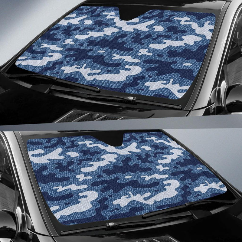 Jean Camouflage Pattern Print Design 05 Car Sun Shades-JORJUNE.COM