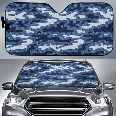 Jean Camouflage Pattern Print Design 05 Car Sun Shades-JORJUNE.COM