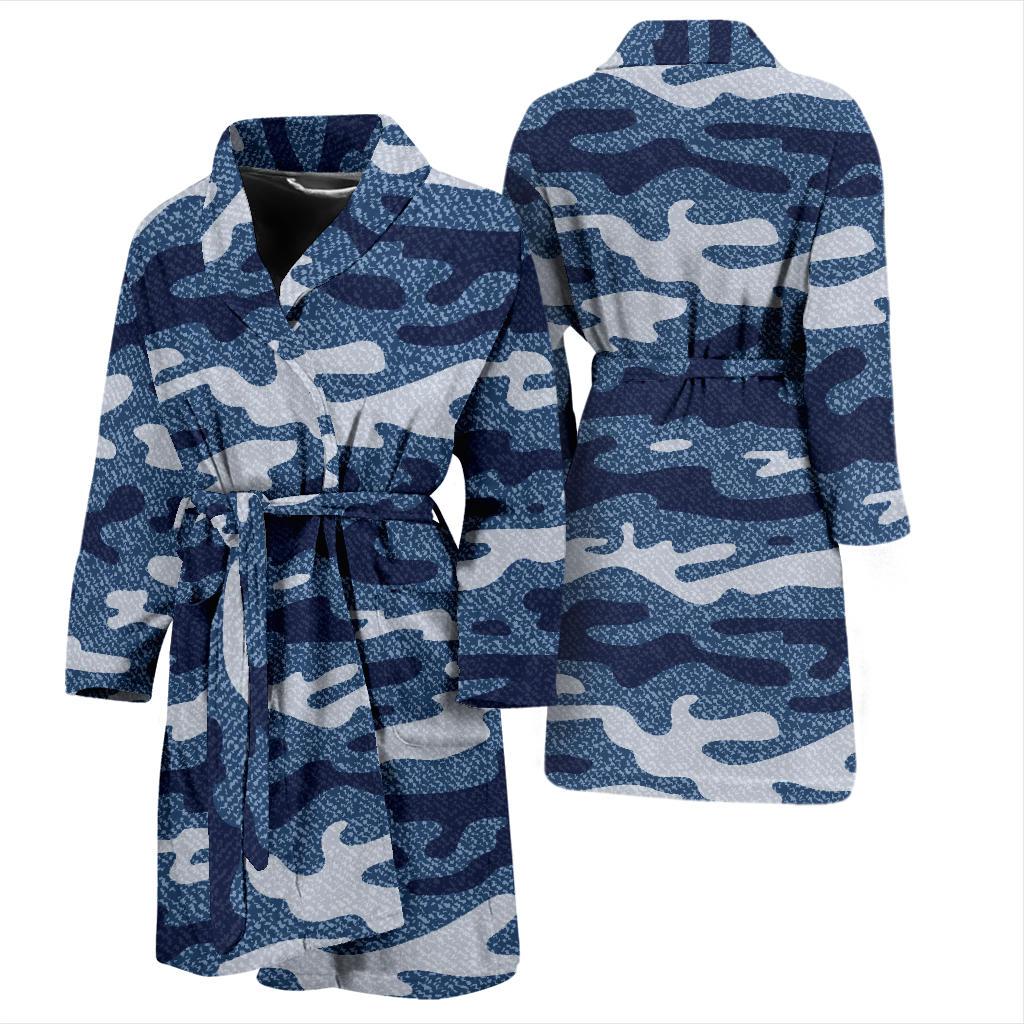 Jean Camouflage Pattern Print Design 05 Men Bathrobe-JORJUNE.COM