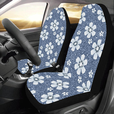 Jean Flower Pattern Print Design 03 Car Seat Covers (Set of 2)-JORJUNE.COM