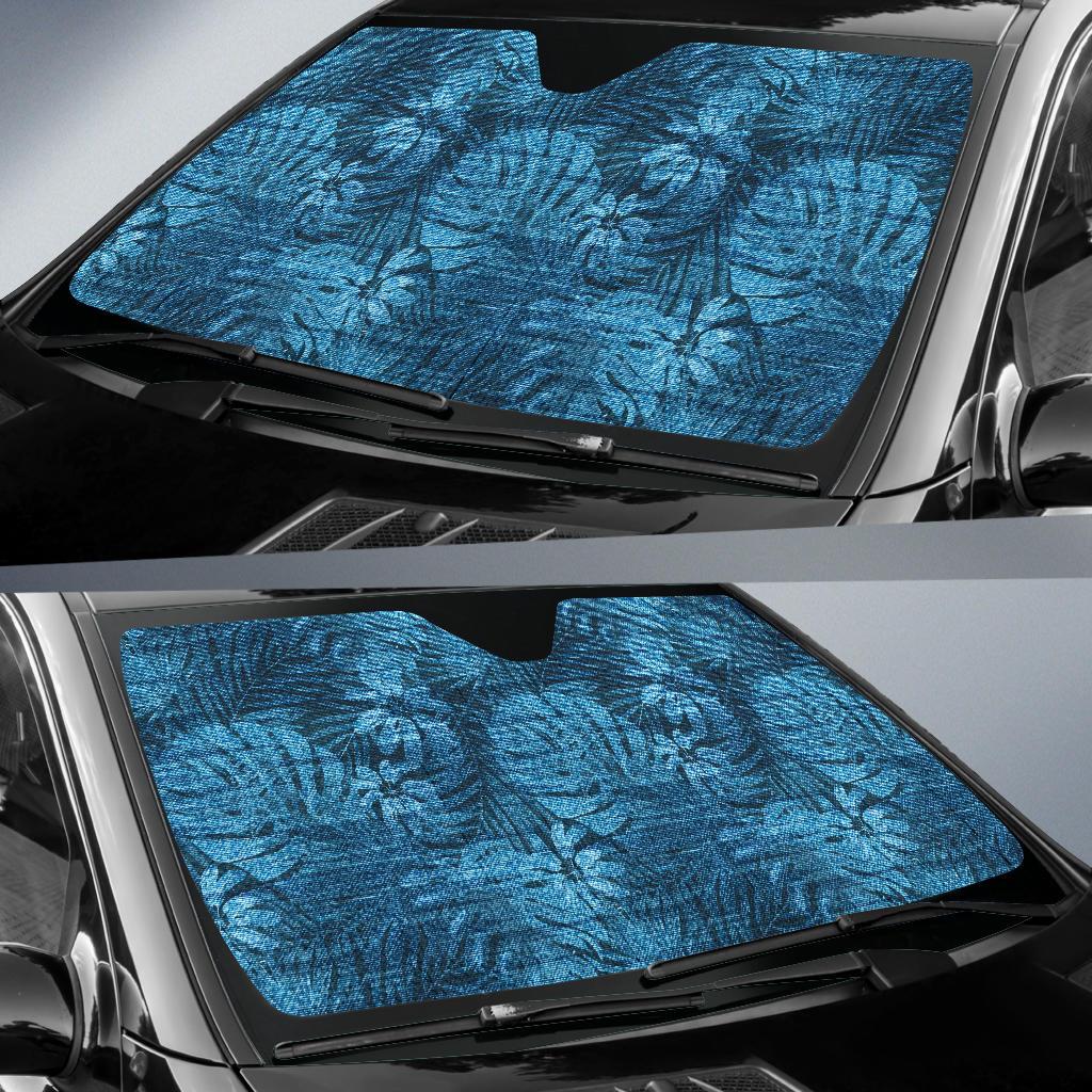 Jean Tropical Pattern Print Design 04 Car Sun Shades-JORJUNE.COM