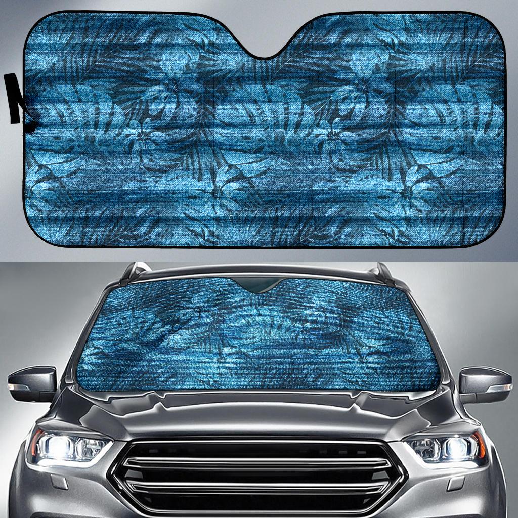 Jean Tropical Pattern Print Design 04 Car Sun Shades-JORJUNE.COM