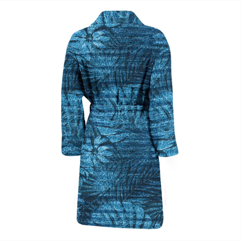 Jean Tropical Pattern Print Design 04 Men Bathrobe-JORJUNE.COM