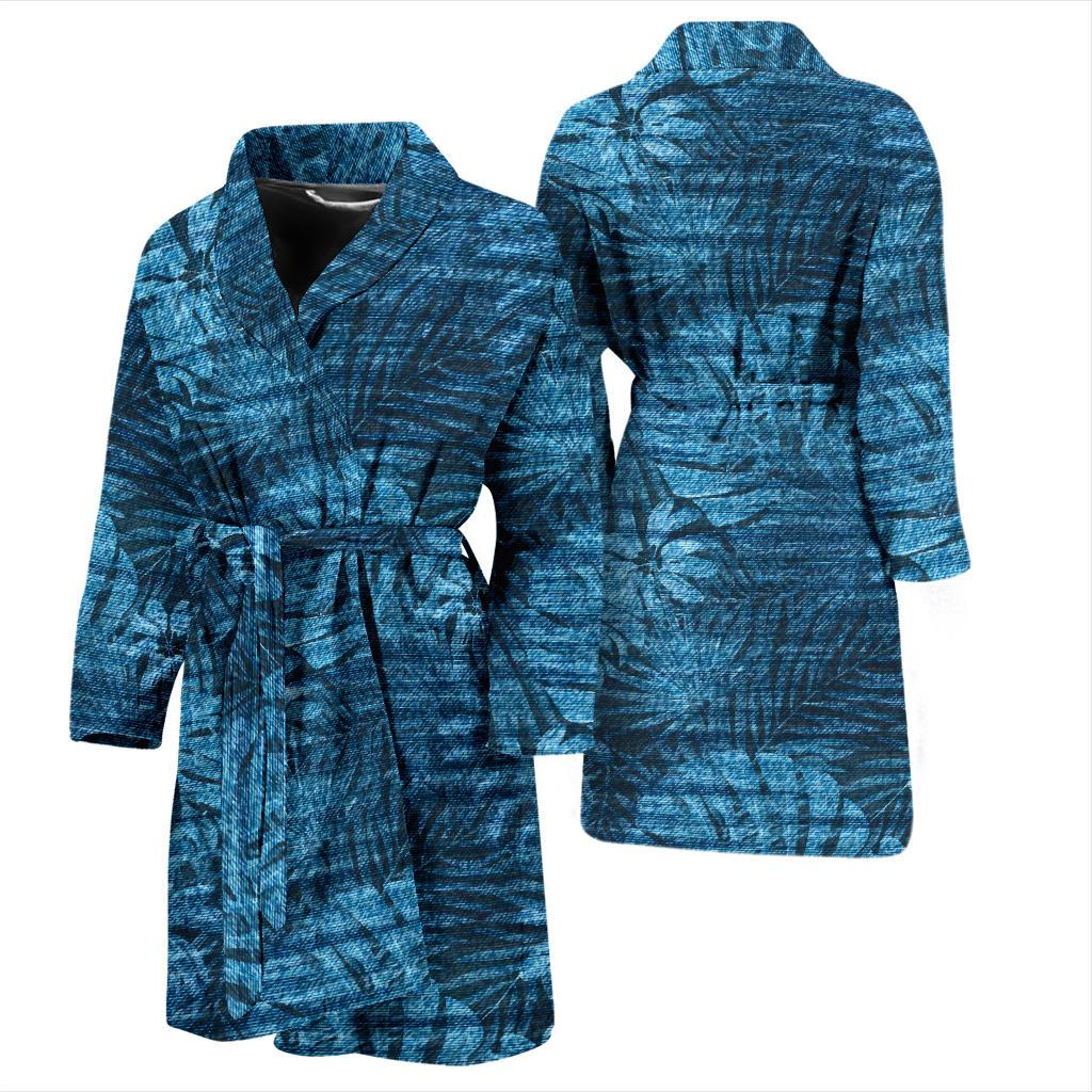Jean Tropical Pattern Print Design 04 Men Bathrobe-JORJUNE.COM