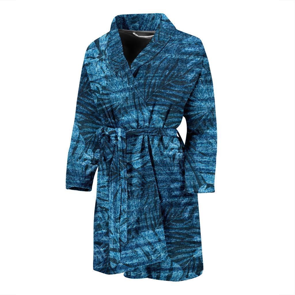 Jean Tropical Pattern Print Design 04 Men Bathrobe-JORJUNE.COM