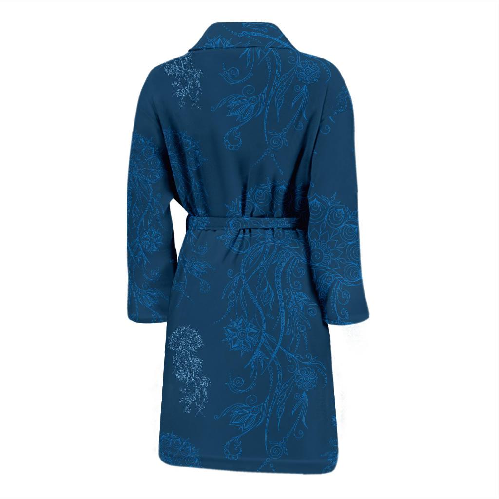 Jellyfish Pattern Print Design 01 Men Bathrobe-JORJUNE.COM