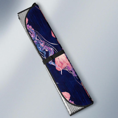 Jellyfish Pattern Print Design 03 Car Sun Shades-JORJUNE.COM
