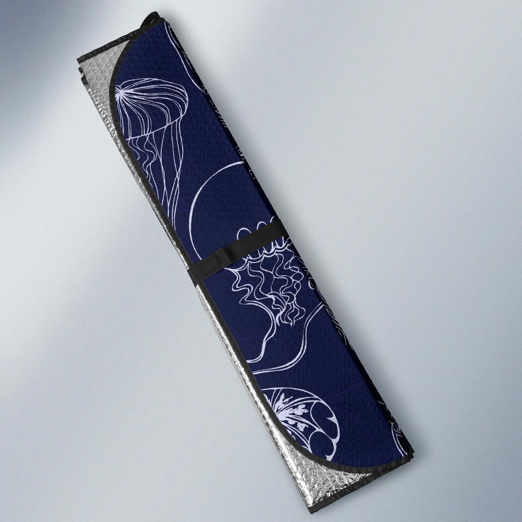 Jellyfish Pattern Print Design 05 Car Sun Shades-JORJUNE.COM