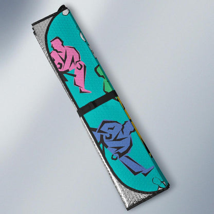 Judo Pattern Print Design 01 Car Sun Shades-JORJUNE.COM