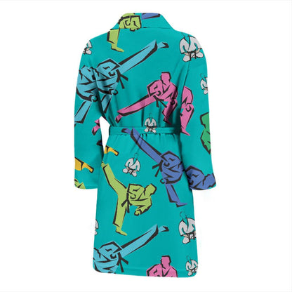 Judo Pattern Print Design 01 Men Bathrobe-JORJUNE.COM