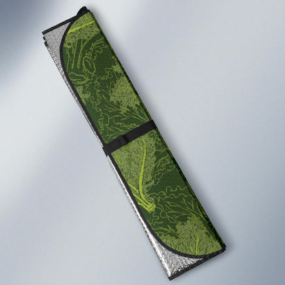Kale Pattern Print Design 01 Car Sun Shades-JORJUNE.COM