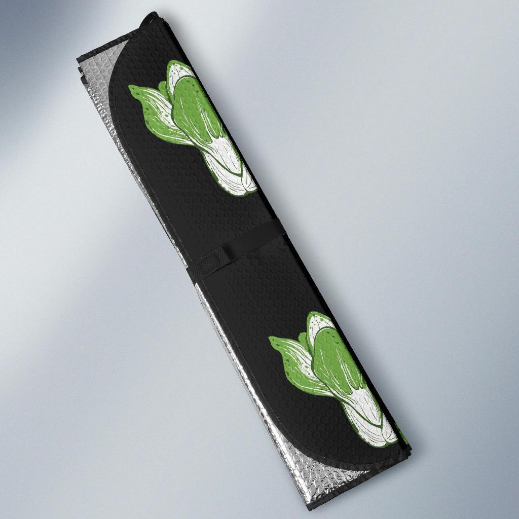 Kale Pattern Print Design 02 Car Sun Shades-JORJUNE.COM