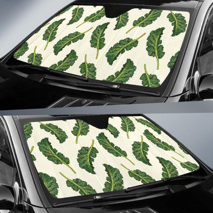 Kale Pattern Print Design 03 Car Sun Shades-JORJUNE.COM