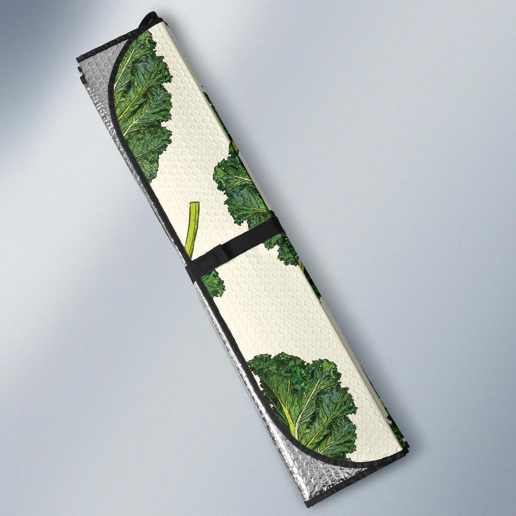 Kale Pattern Print Design 03 Car Sun Shades-JORJUNE.COM