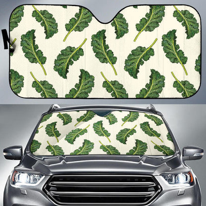 Kale Pattern Print Design 03 Car Sun Shades-JORJUNE.COM