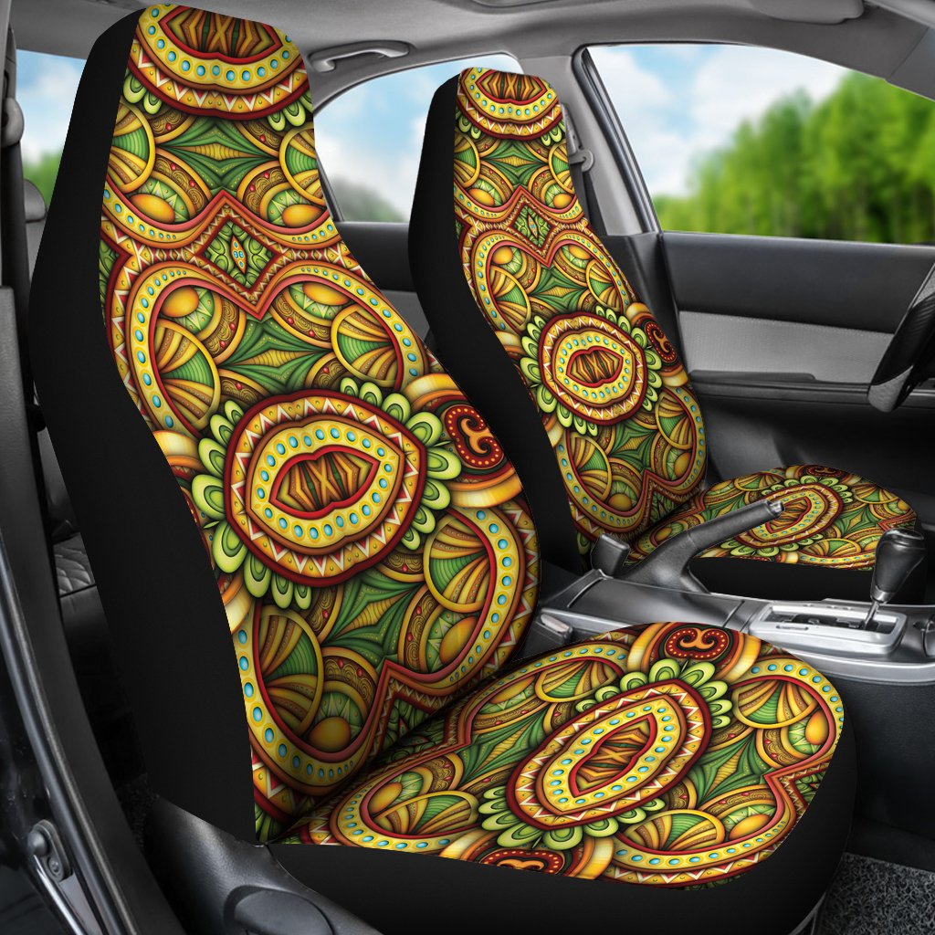 Kaleidoscope Colorful Print Design Universal Fit Car Seat Covers