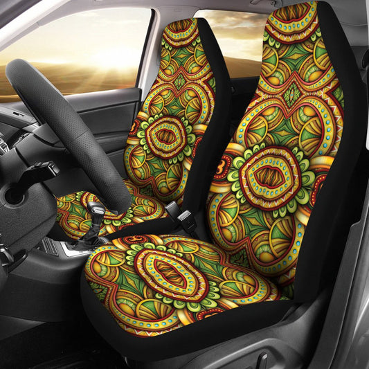 Kaleidoscope Colorful Print Design Universal Fit Car Seat Covers