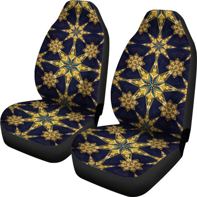 Kaleidoscope Gold Print Design Universal Fit Car Seat Covers