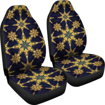 Kaleidoscope Gold Print Design Universal Fit Car Seat Covers