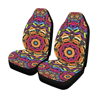 Kaleidoscope Pattern Print Design 01 Car Seat Covers (Set of 2)-JORJUNE.COM