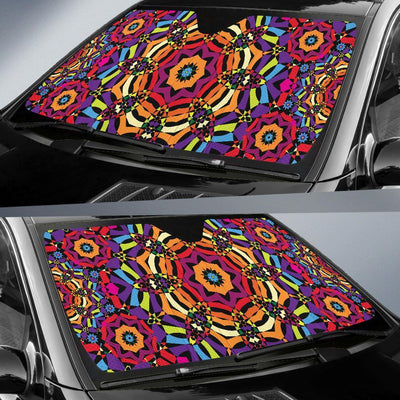 Kaleidoscope Pattern Print Design 01 Car Sun Shades-JORJUNE.COM