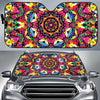 Kaleidoscope Pattern Print Design 02 Car Sun Shades-JORJUNE.COM