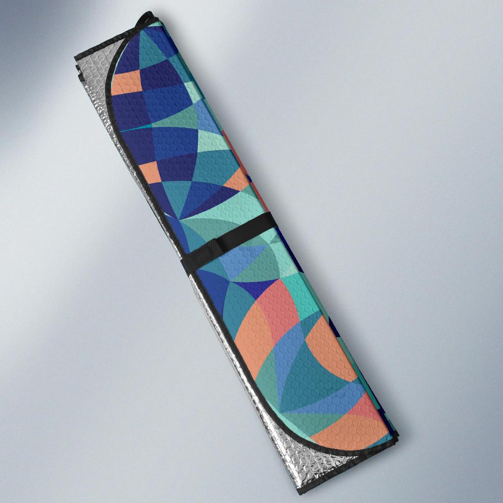 Kaleidoscope Pattern Print Design 03 Car Sun Shades-JORJUNE.COM