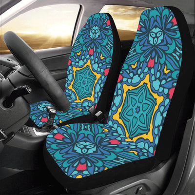 Kaleidoscope Pattern Print Design 04 Car Seat Covers (Set of 2)-JORJUNE.COM