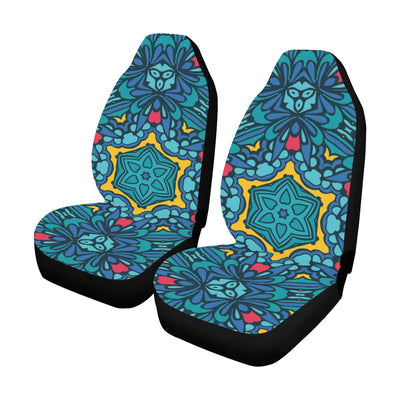 Kaleidoscope Pattern Print Design 04 Car Seat Covers (Set of 2)-JORJUNE.COM