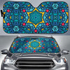 Kaleidoscope Pattern Print Design 04 Car Sun Shades-JORJUNE.COM