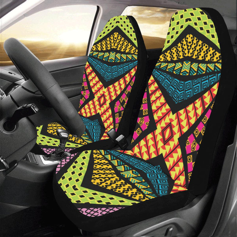 Kaleidoscope Pattern Print Design 05 Car Seat Covers (Set of 2)-JORJUNE.COM