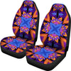 Kaleidoscope Purple Orange Print Design Universal Fit Car Seat Covers