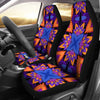 Kaleidoscope Purple Orange Print Design Universal Fit Car Seat Covers