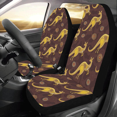 Kangaroos Aboriginal Pattern Print Design 08 Car Seat Covers (Set of 2)-JORJUNE.COM