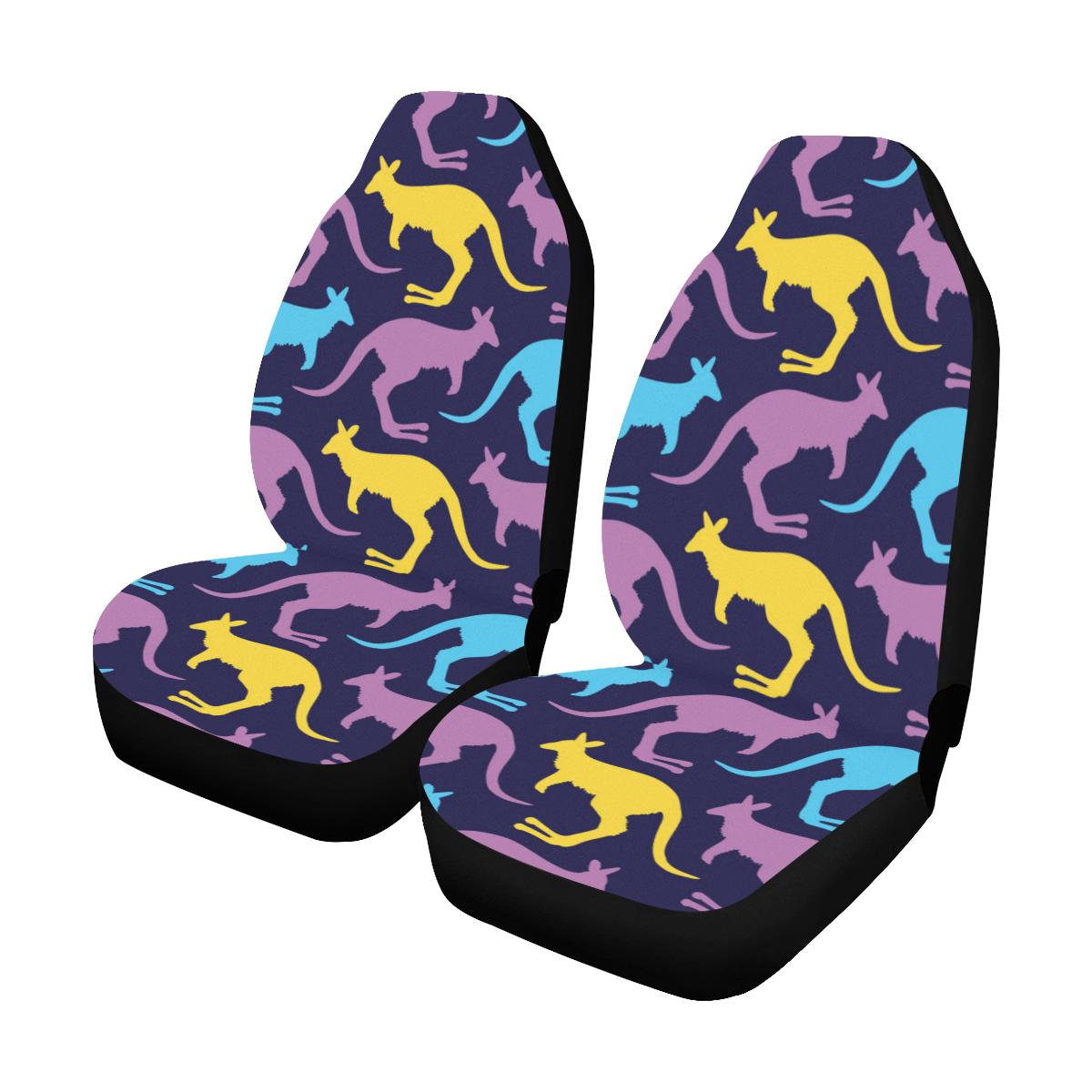 Kangaroos Pattern Print Design 02 Car Seat Covers (Set of 2)-JORJUNE.COM