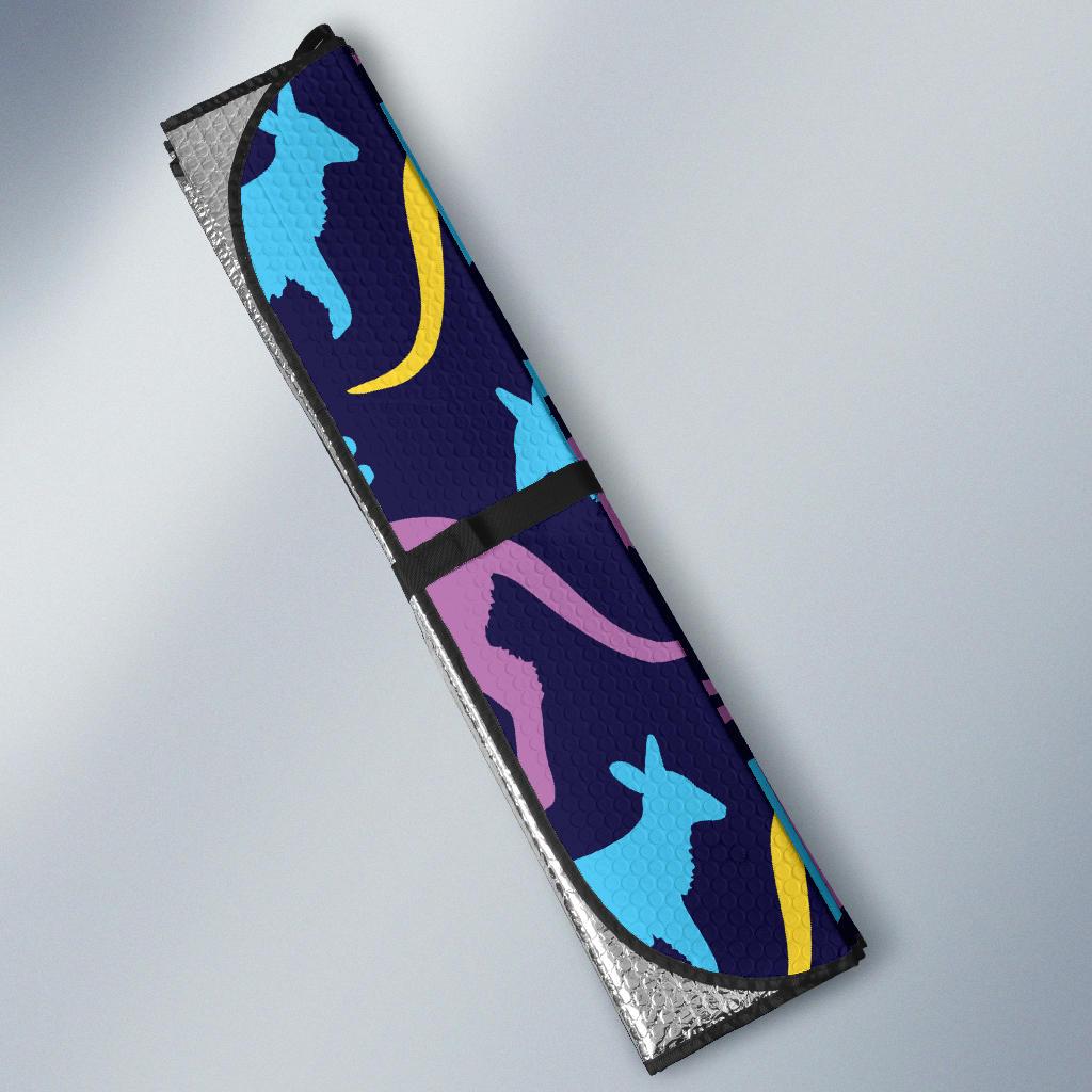Kangaroos Pattern Print Design 02 Car Sun Shades-JORJUNE.COM