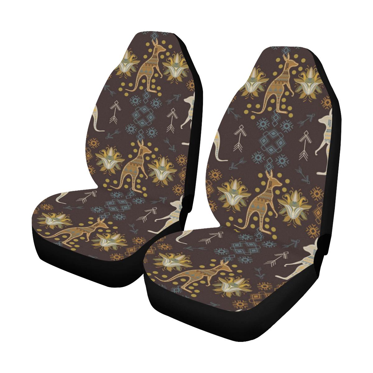 Kangaroos Pattern Print Design 03 Car Seat Covers (Set of 2)-JORJUNE.COM