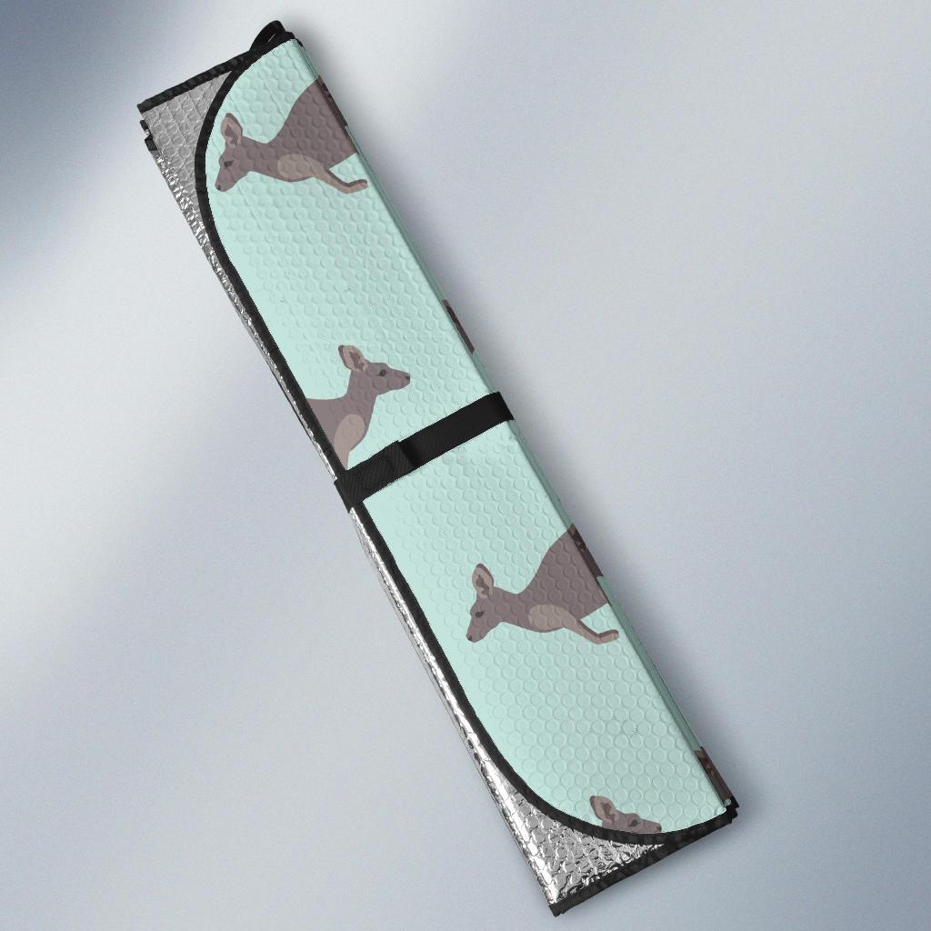 Kangaroos Pattern Print Design 04 Car Sun Shades-JORJUNE.COM