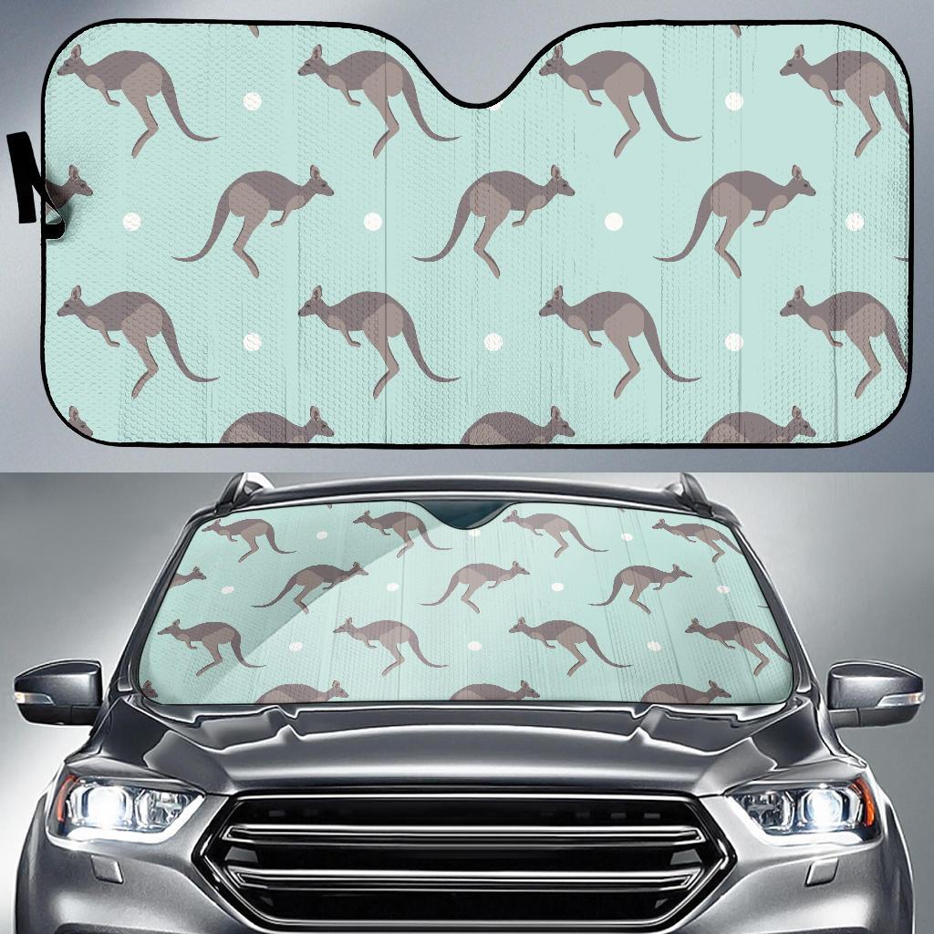 Kangaroos Pattern Print Design 04 Car Sun Shades-JORJUNE.COM