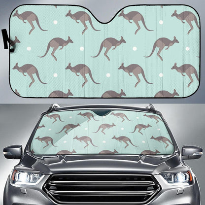 Kangaroos Pattern Print Design 04 Car Sun Shades-JORJUNE.COM
