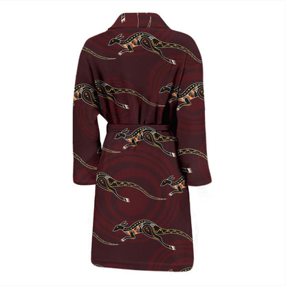 Kangaroos Pattern Print Design 05 Men Bathrobe-JORJUNE.COM